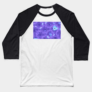 Abstract floating blue and purple hearts design Baseball T-Shirt